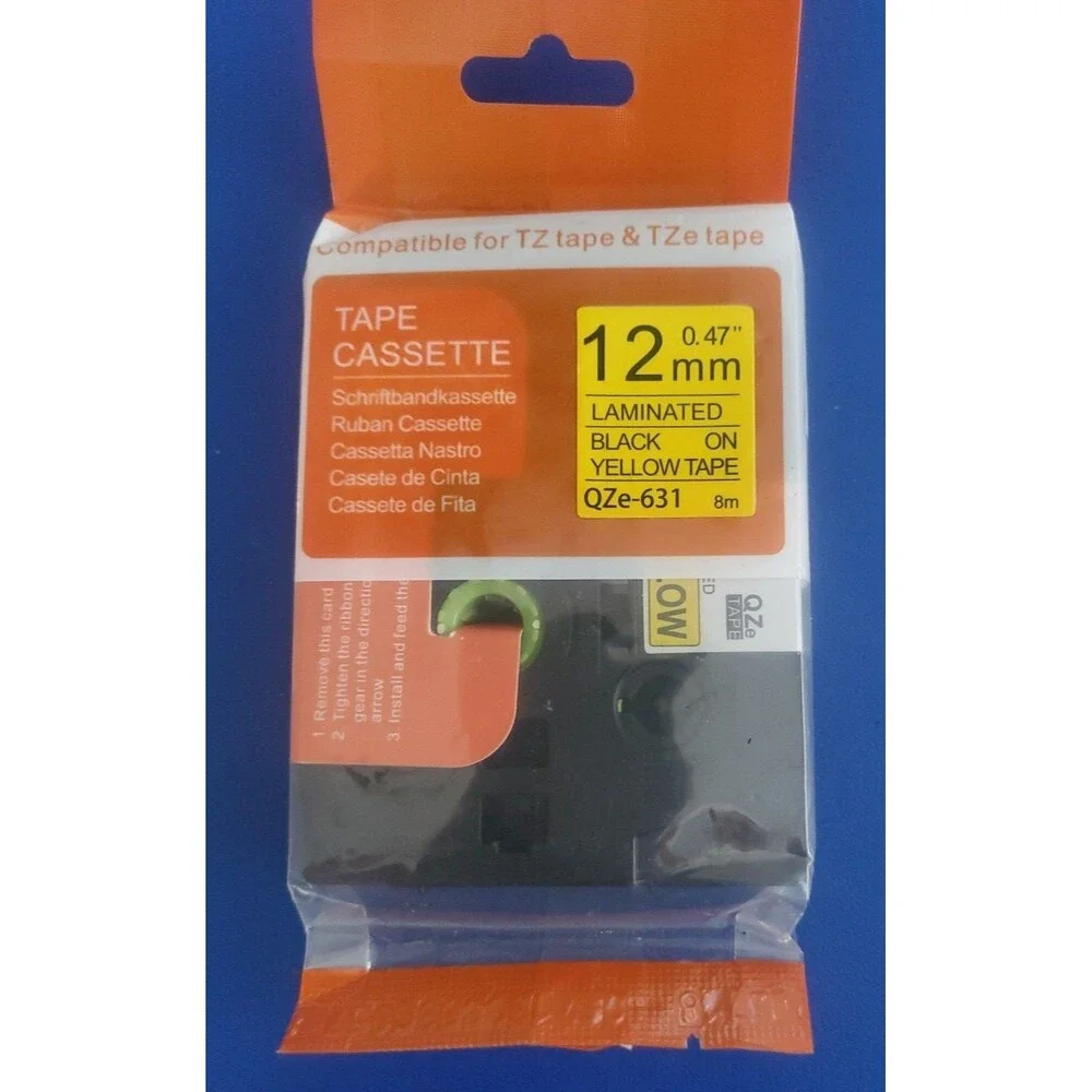 4 P-Touch Compatible TZe Tape 12mm 0.47